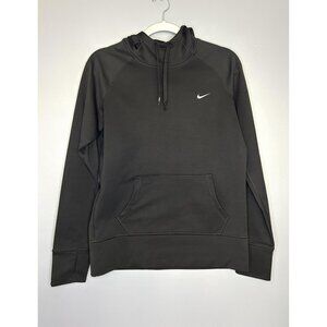 Nike Therma-Fit All Time Hoodie Womens M Black Pullover Kangaroo Pocket 548804